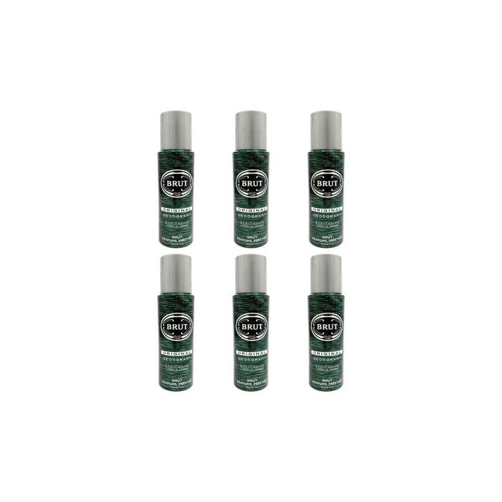 BRUT Original Deodorant 200 ml (Pack of 6)