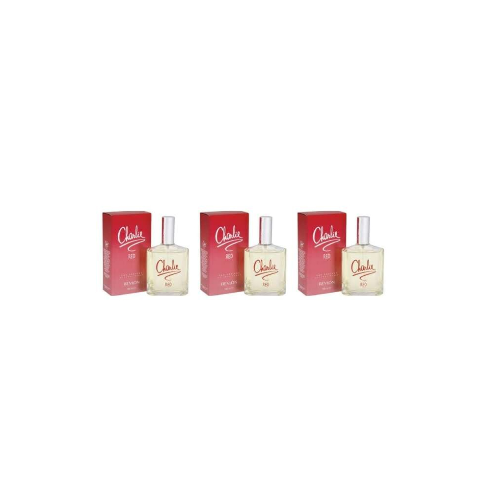 Charlie Red Eau Fraiche Ladies Spray 100 ML (Pack of 3)