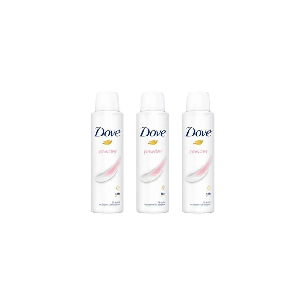 DOVE ANTIPERSPIRANT DEODORANT POWDER WOMEN 150ML (Pack of 3)