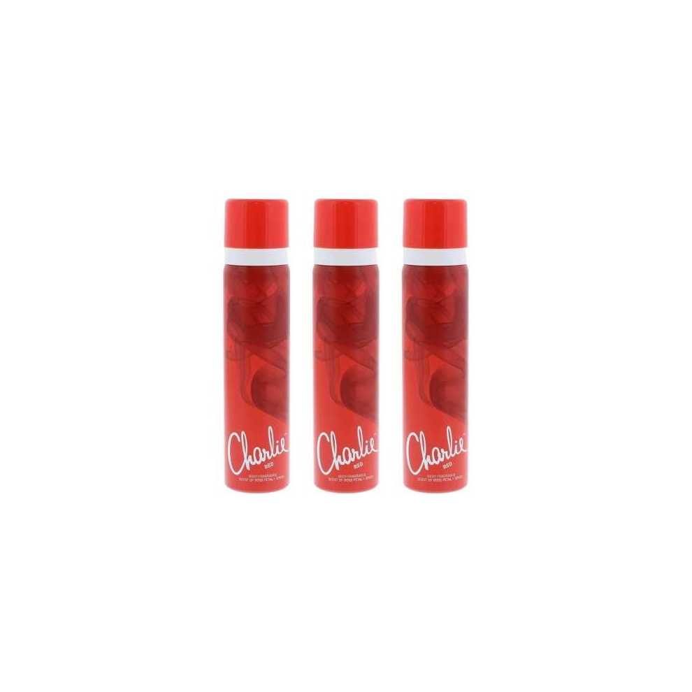 Charlie Red Deo Spray, 75 ml (Pack of 3)