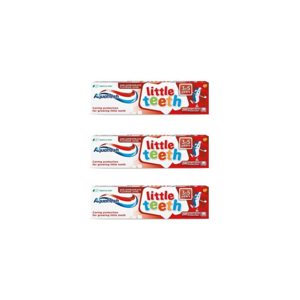 Aquafresh Little Teeth Toothpaste for Kids, 50 ml, 3-5 Years (Pack of 3)