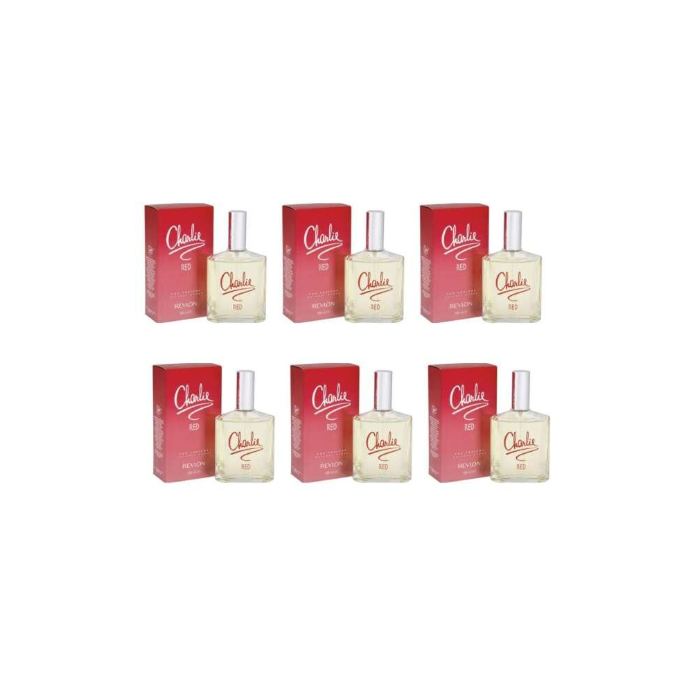 Charlie Red Eau Fraiche Ladies Spray 100 ML (Pack of 6)