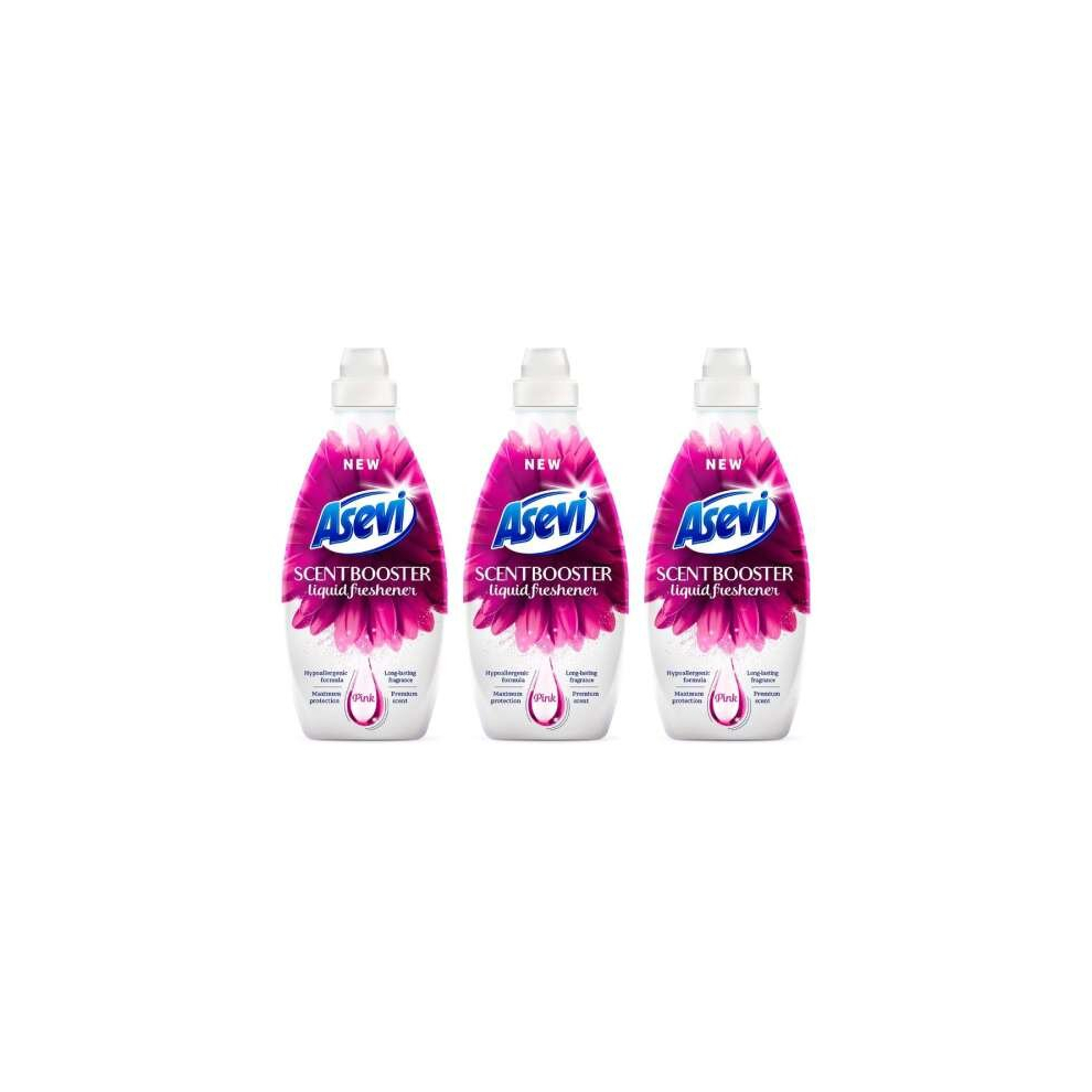 Asevi Scent Booster Liquid Laundry Freshener PINK 36 Washes 720ml (Pack of 3)