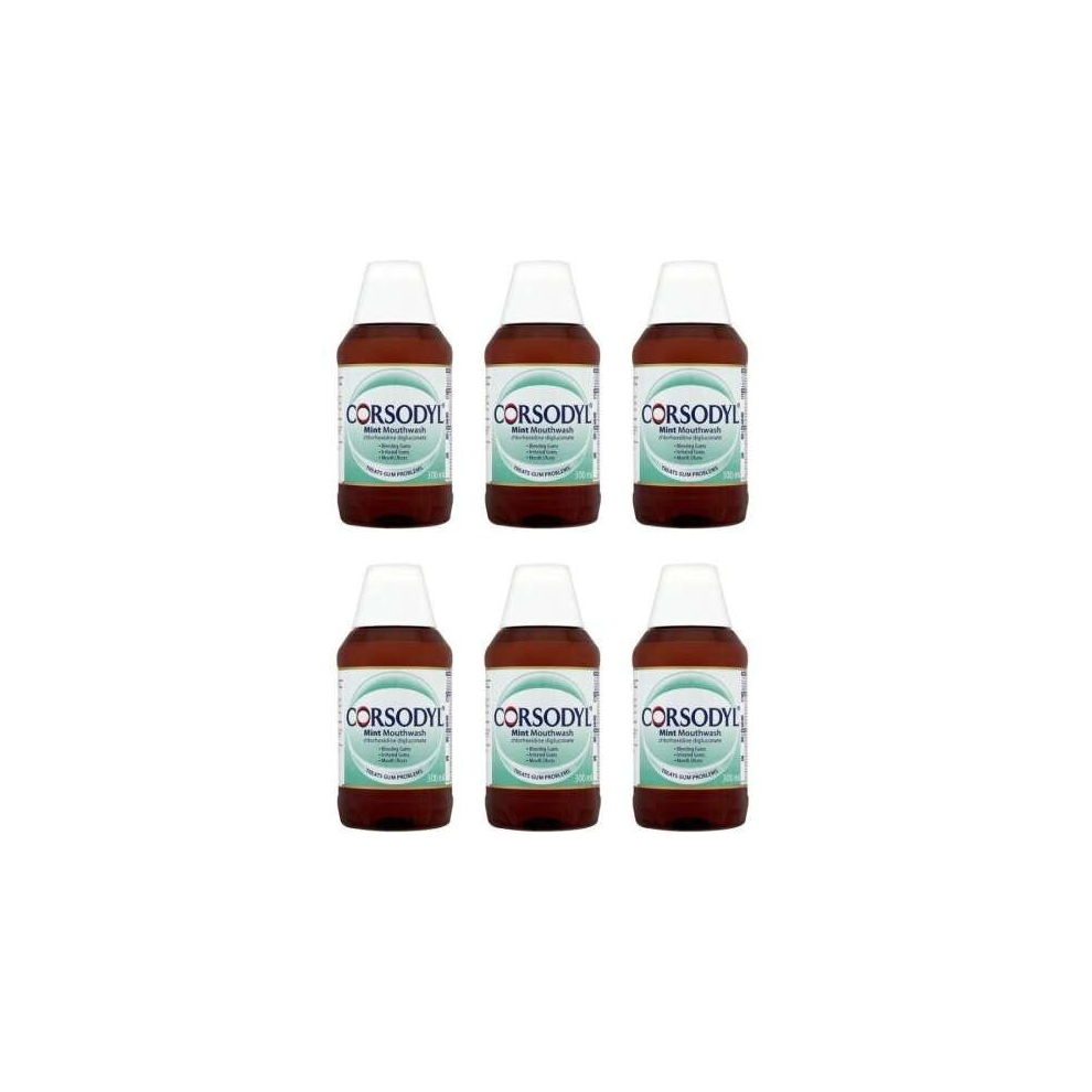 Corsodyl Mint Mouthwash 300ml (8859) (Pack of 6)