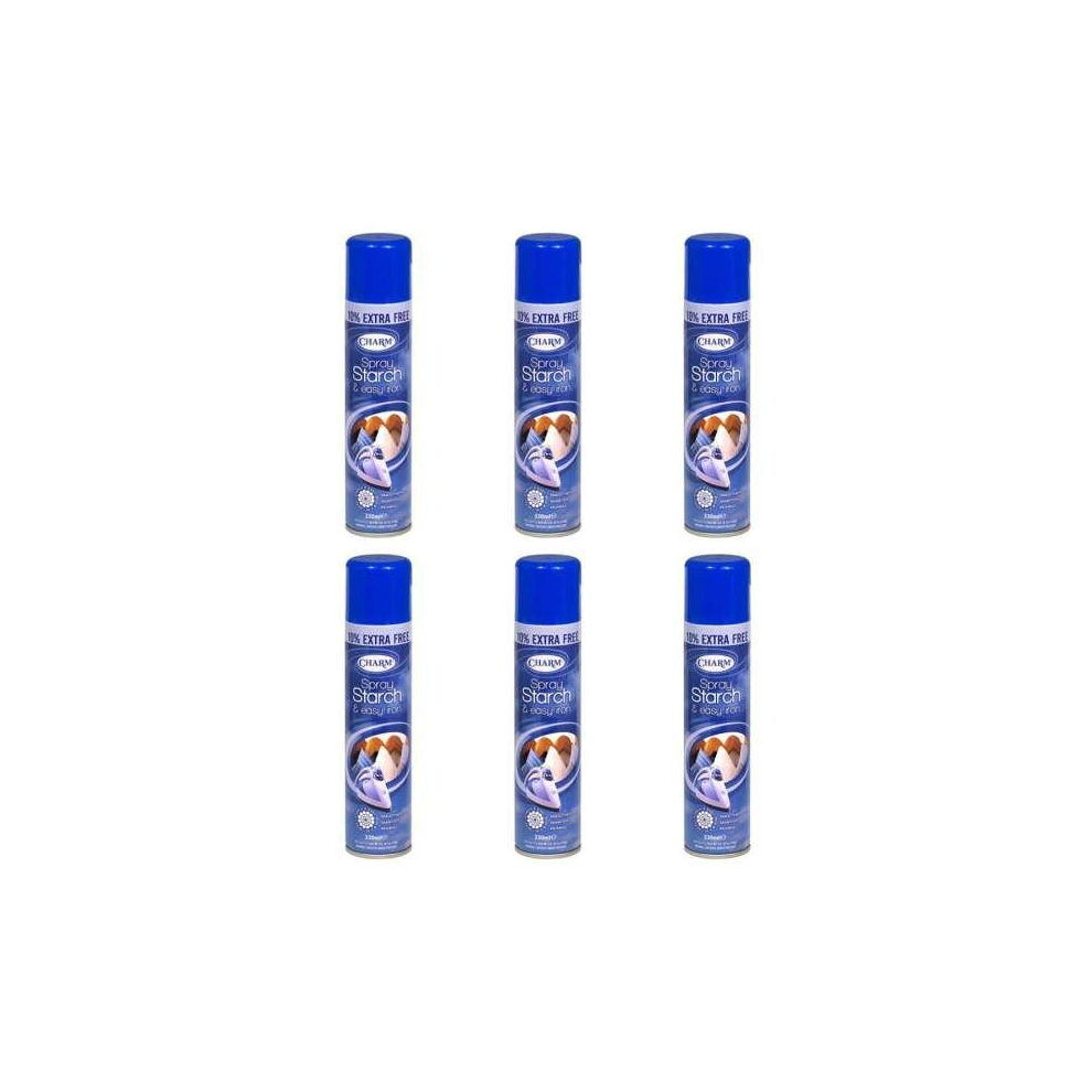 Charm spray Starch & Easy Iron 330mll (Pack of 6)