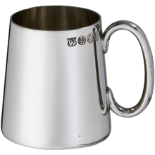 Quarter Pint Christening Baby Gift Imperial Design Mug Pewter Polished Handle Perfect for Engraved Supplied in Satin Presentation Box