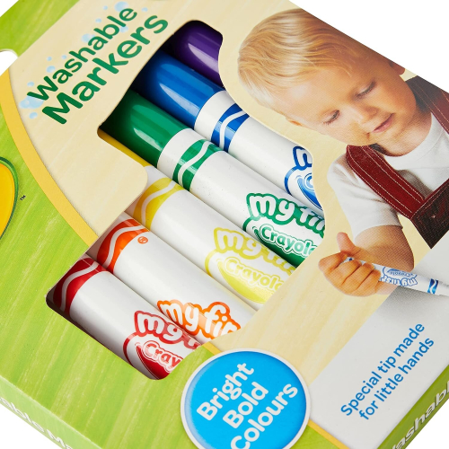 CRAYOLA MyFirst Washable Markers Colours Kids Aged12+Months Packof8 on