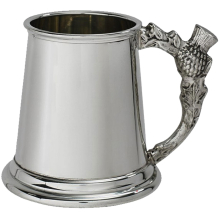 Quarter Pint Baby Christening Plain Body Thistle Handle Design Perfect for Engraved Supplied in Satin Presentation Box