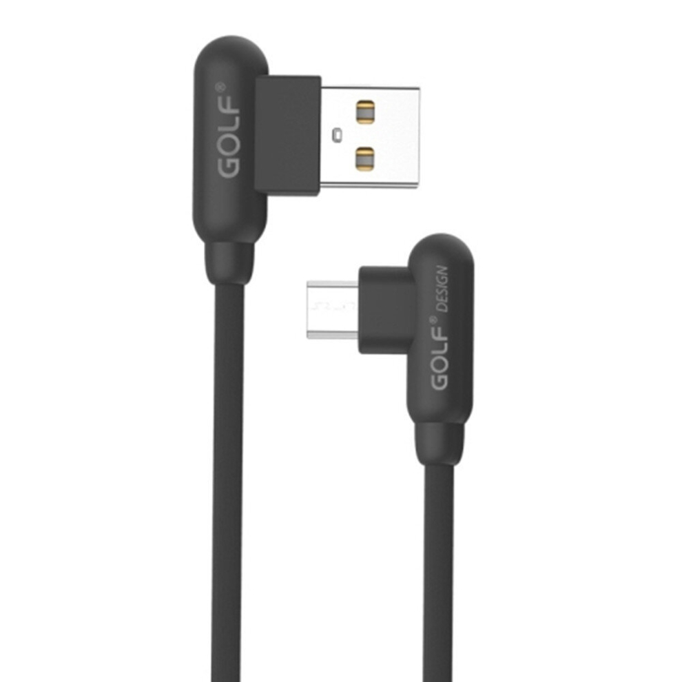 2Pcs 1M 90 Degree Elbow Micro Usb To Usb 2.4A Charging Usb Data Cable Fast Charging Usb Data Cable For Galaxy, Lg, Huawei 8881471547865