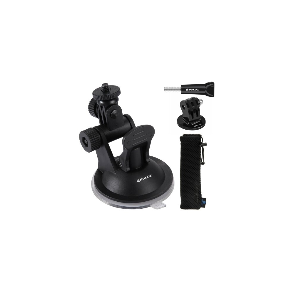 2Set Car Suction Cup Mount With Screw & Tripod Mount Adapter & Storage Bag For Gopro New Hero /Hero7 /6 /5 /5 Session And Other Action Cameras 8881471557246