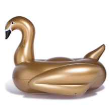 Inflatable Golden Swan Shaped Floating Mat Swimming Ring, Inflated Size: 170x 170x 130cm