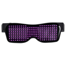 SL-004 Rechargeable Impact Resistant LED Light Emitting Bluetooth Glasses 200 Lamp Beads APP Control Support Multiple Language Editing 01