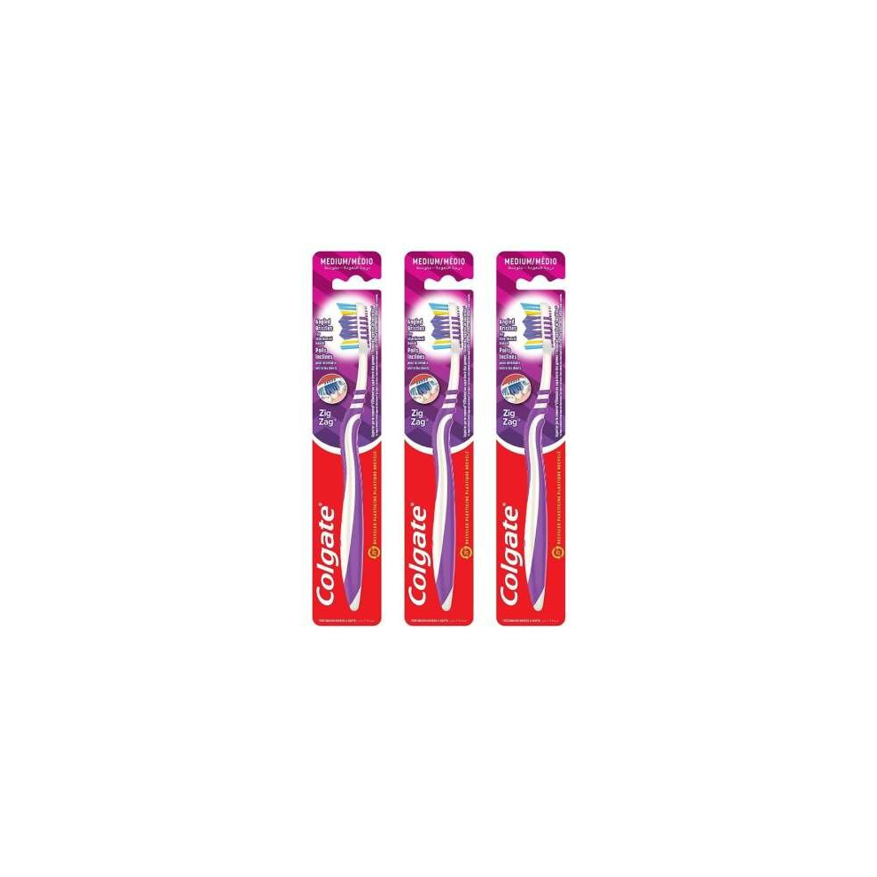 Colgate Zig Zag Plus Medium Toothbrush (Pack Of 3)