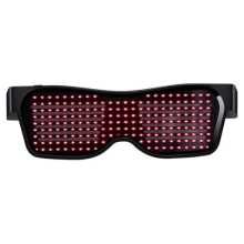 SL-004 Rechargeable Impact Resistant LED Light Emitting Bluetooth Glasses 200 Lamp Beads APP Control Support Multiple Language Editing 06