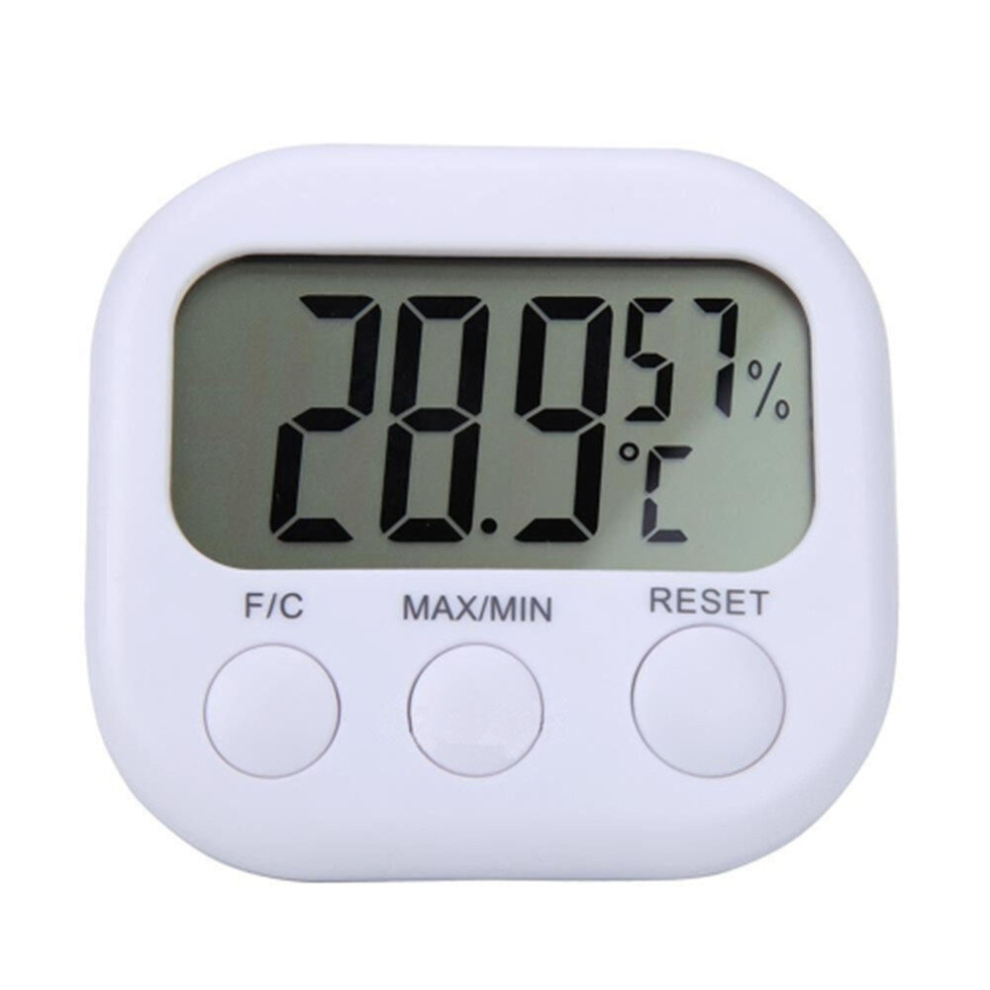 Digital Lcd Indoor Thermometer Hygrometer Gauge Clock Temperature Humidity Meter 766262008566