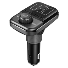 Bt72 Dual Usb Charging Smart Bluetooth Fm Transmitter Mp3 Music Player Car Kit With 1.5 Inch White Display Screen Support Bluetooth Call Tf Card