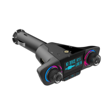 BT06 Dual USB Charging Smart Bluetooth 4.0 + EDR FM Transmitter MP3 Music Player Car Kit with 1.3 inch LED Screen, Support Bluetooth Call