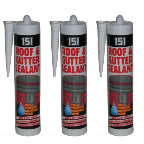 151 Roof & Gutter SEALANT, Black (Pack of 3)