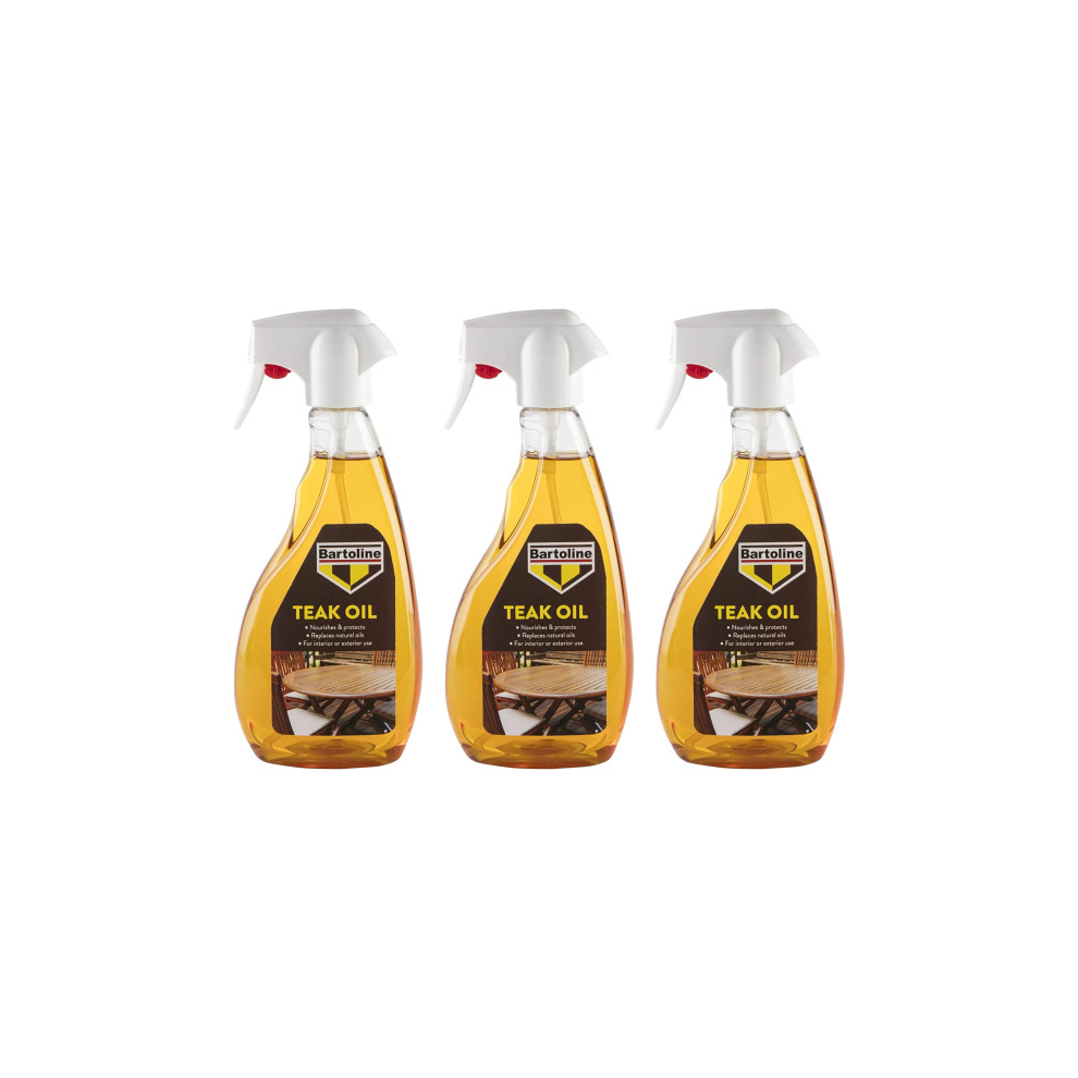 Bartoline Teak Oil Ready to Use Trigger Spray 500ml    26214560 (Pack of 3)