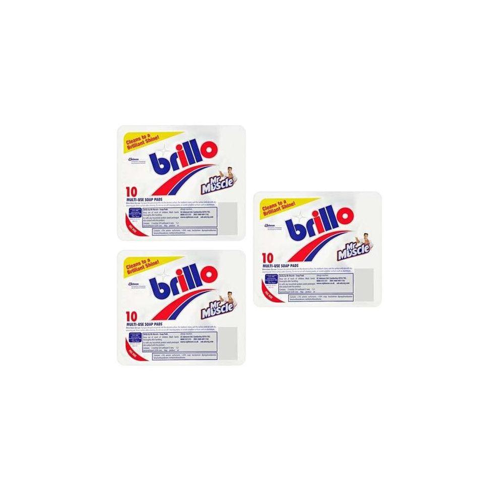 Brillo Soap Pads 10 per pack (Pack of 3)