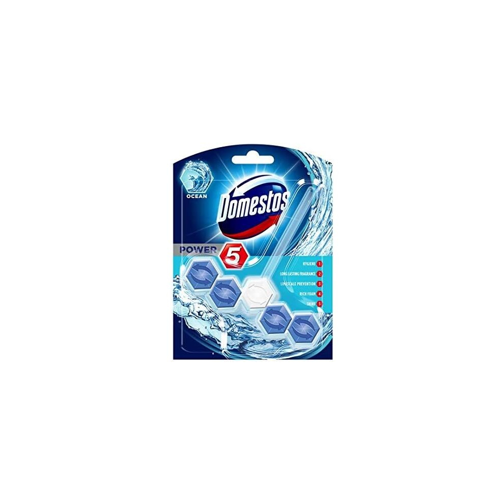 Domestos Power 5 Toilet Rim Blocks Ocean (Pack of 12)