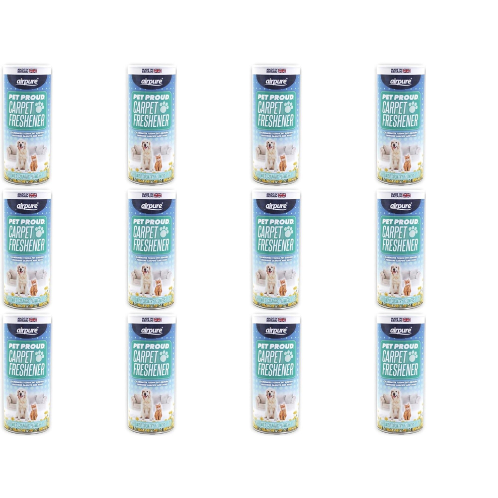Airpure Pet Proud Carpet Freshener 350g Wild Country Flowers 350g (Pack of 12)