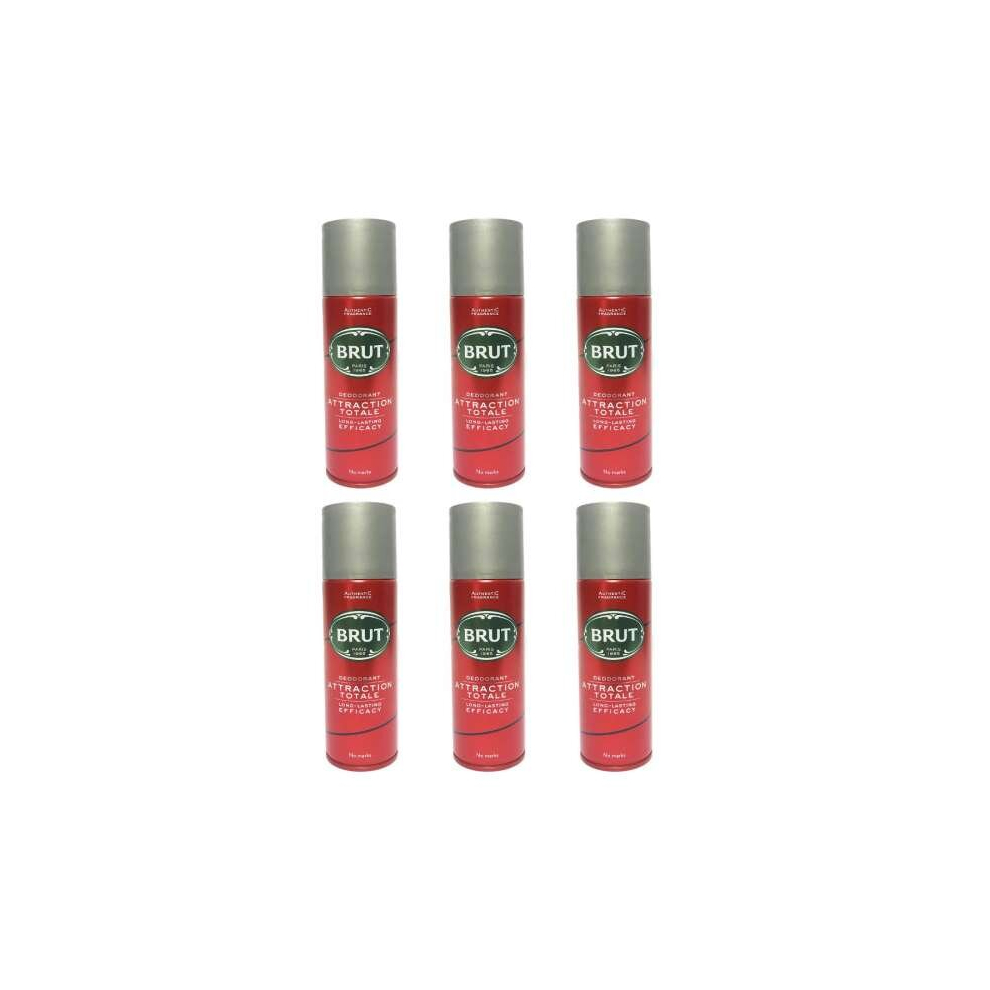 BRUT Attraction Totale Deodorant 200ml (Pack of 6)