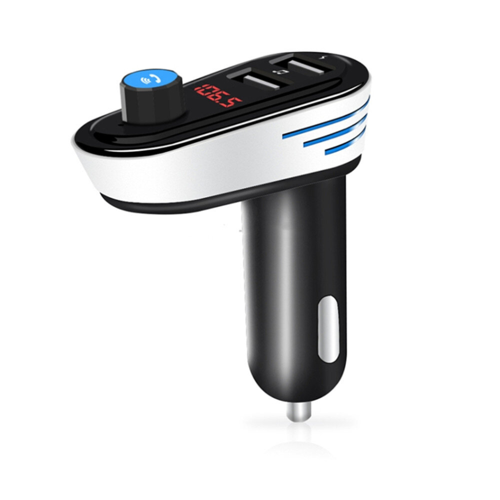 Ap02 Car Bluetooth V4.2 Mp3 Player Fm Transmitter 5V 3.1A Output Dual Usb Ports Car Charger With Led Built-In Mic Light 6913664869453
