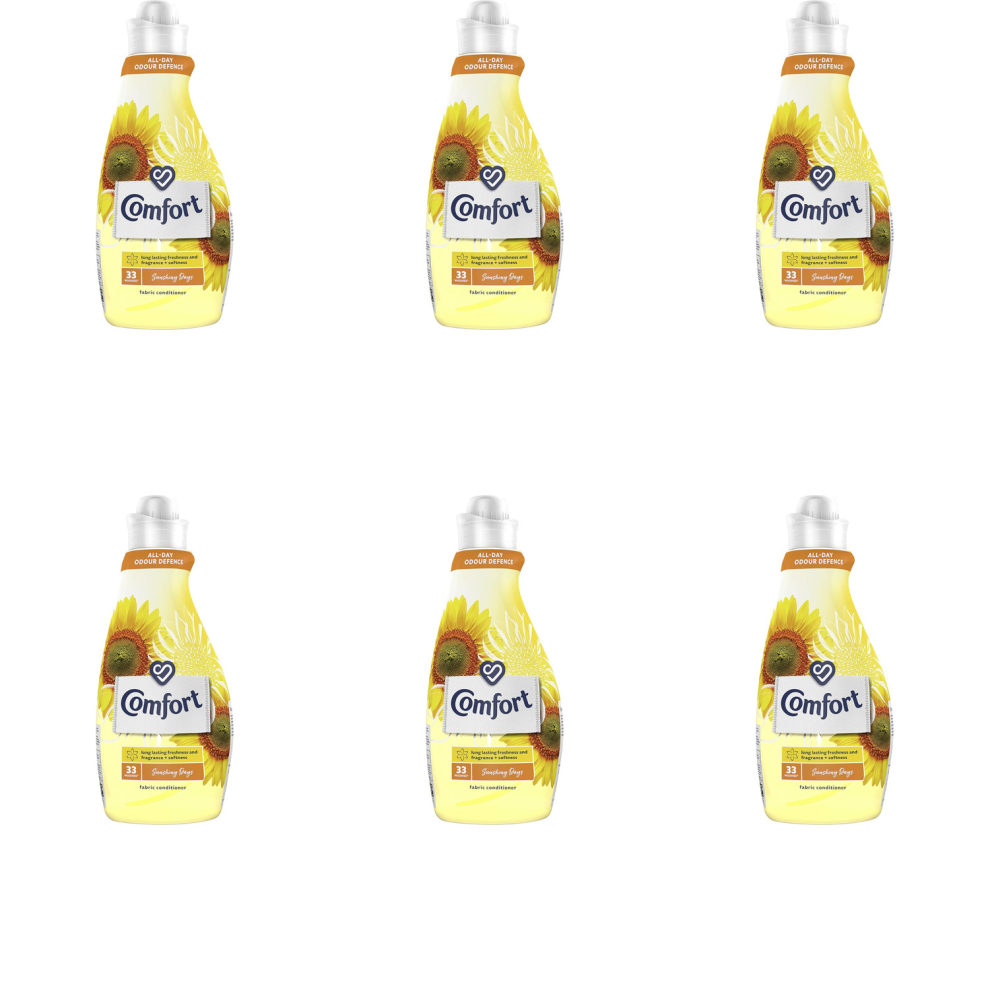 Comfort Fabric Conditioner 33 Washes, Sunshiny Days, 1.16L (Pack of 6)