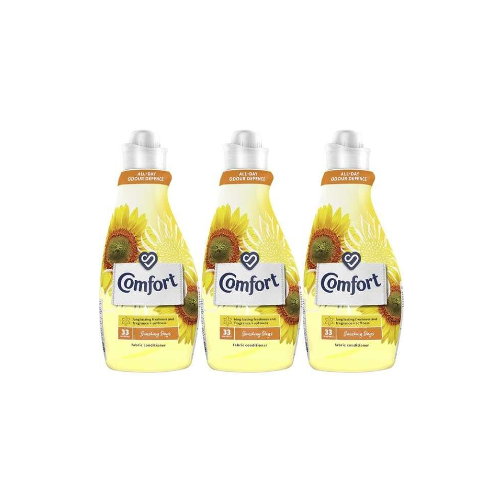 Comfort Fabric Conditioner 33 Washes, Sunshiny Days, 1.16L (Pack of 3)