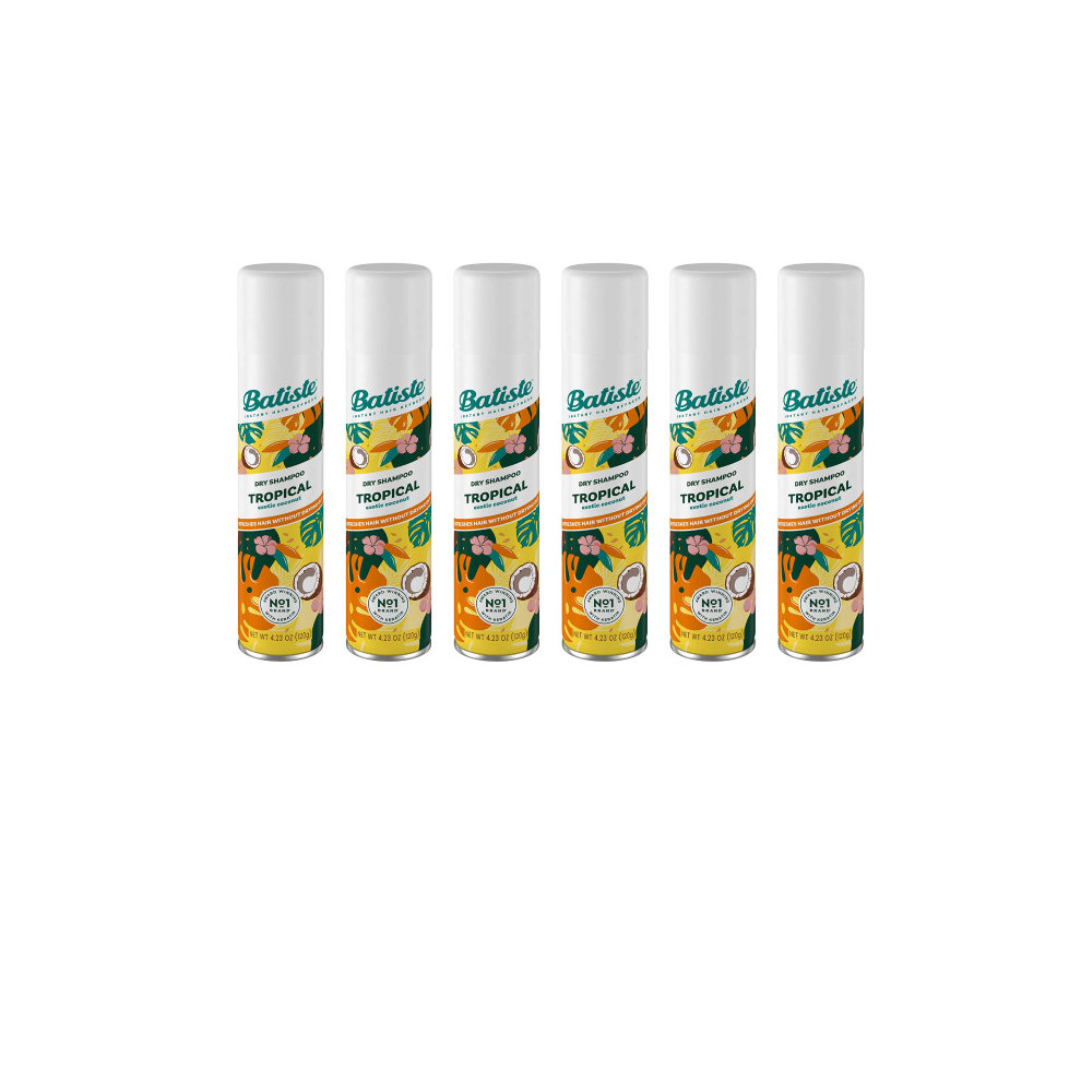 Batiste Dry Shampoo - Tropical, 200ml (Pack of 6)