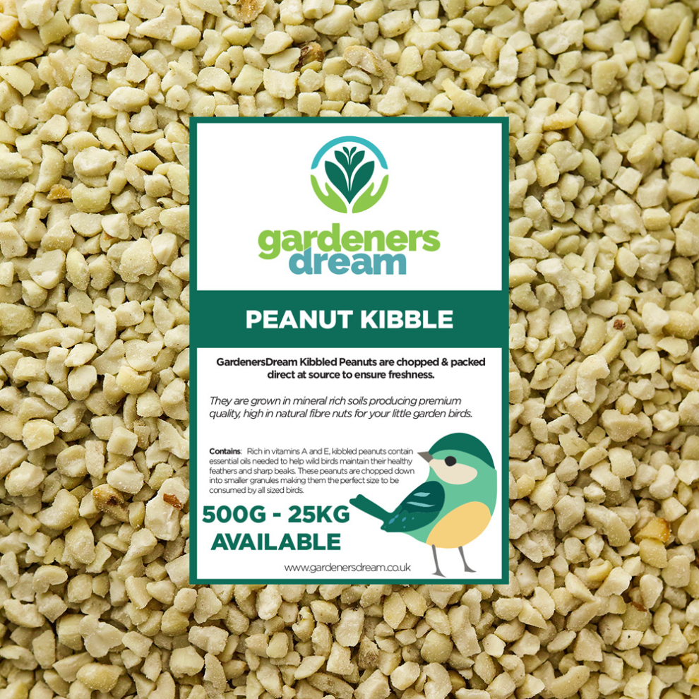 GardenersDream Kibbled Peanuts - Premium Wild Bird Food Crushed Peanut Granules