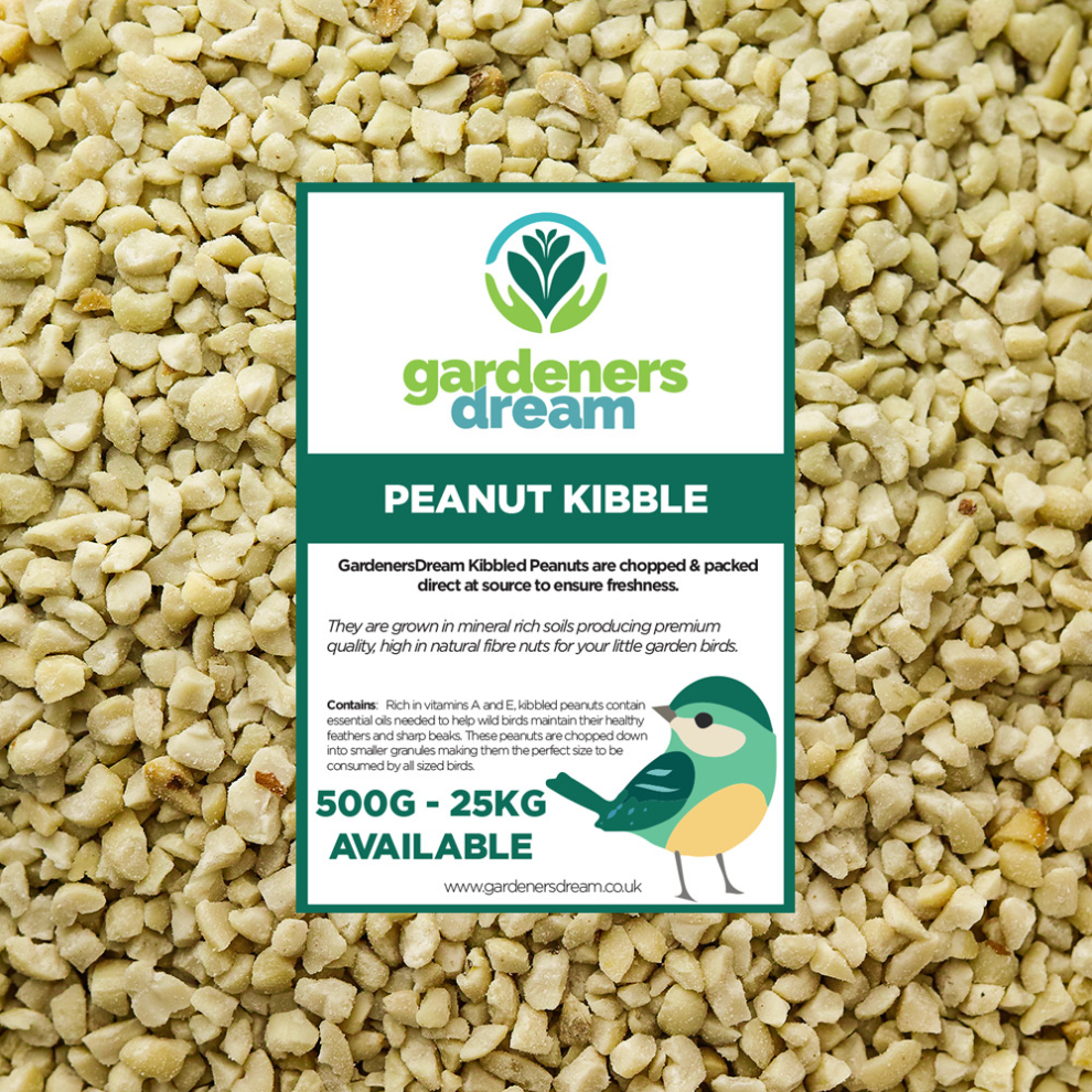 GardenersDream Kibbled Peanuts - Premium Wild Bird Food Crushed Peanut Granules