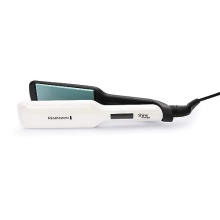 Remington Shine Therapy Piastra larga in ceramica per capelli più lunghi e spessi con olio di Argan Morrocan - S8550, Bianco Confezione da 1