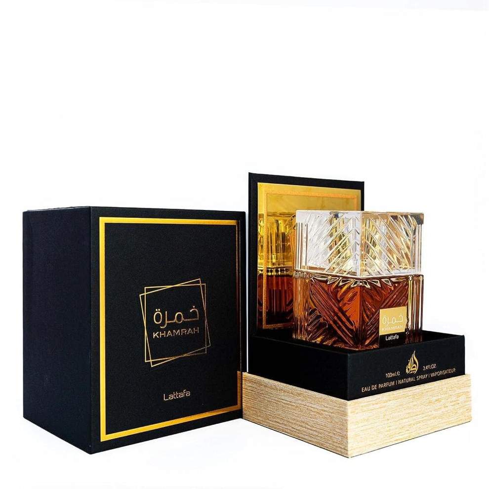 Khamrah EDP - Eau De Parfum Unisex 100ml3.4 oz  Vanilla Sweet Warm Spicy Woody  by Lattafa Perfumes