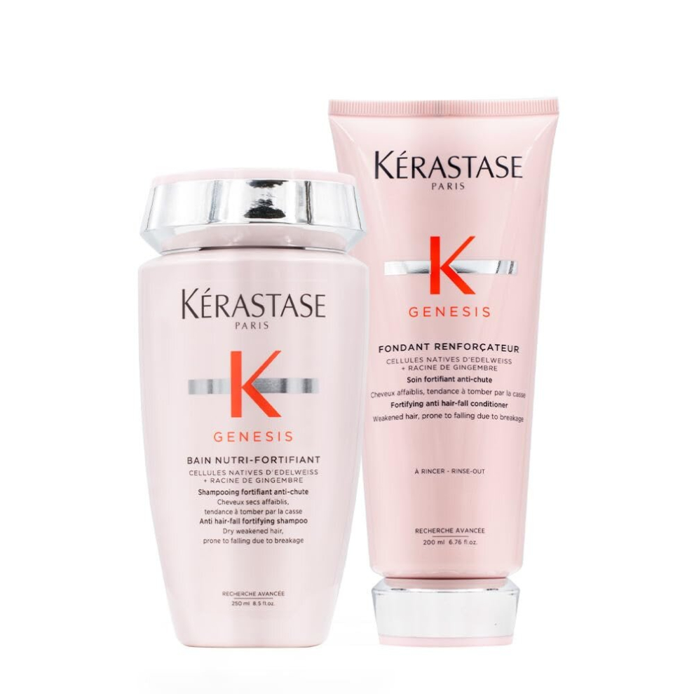 Krastase Genesis Bain Nutri-Fortifiant 250ml and Genesis Fondant Renforcateur 200ml Duo