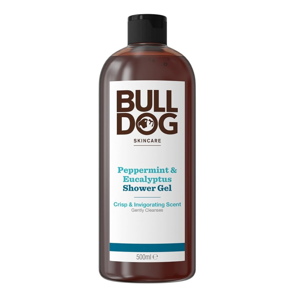 BULLDOG SKINCARE - Peppermint and Eucalyptus Shower Gel  Crisp and Invigorating Scent  500 ml