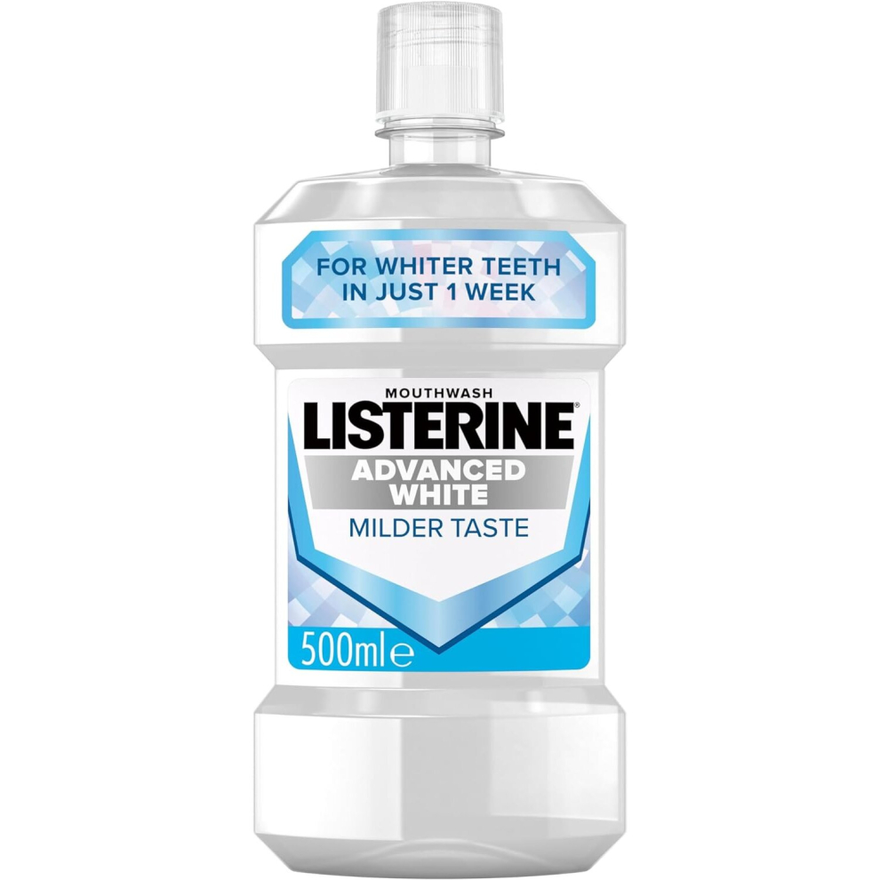 Listerine Advanced White Milder Taste Mouthwash 500ml