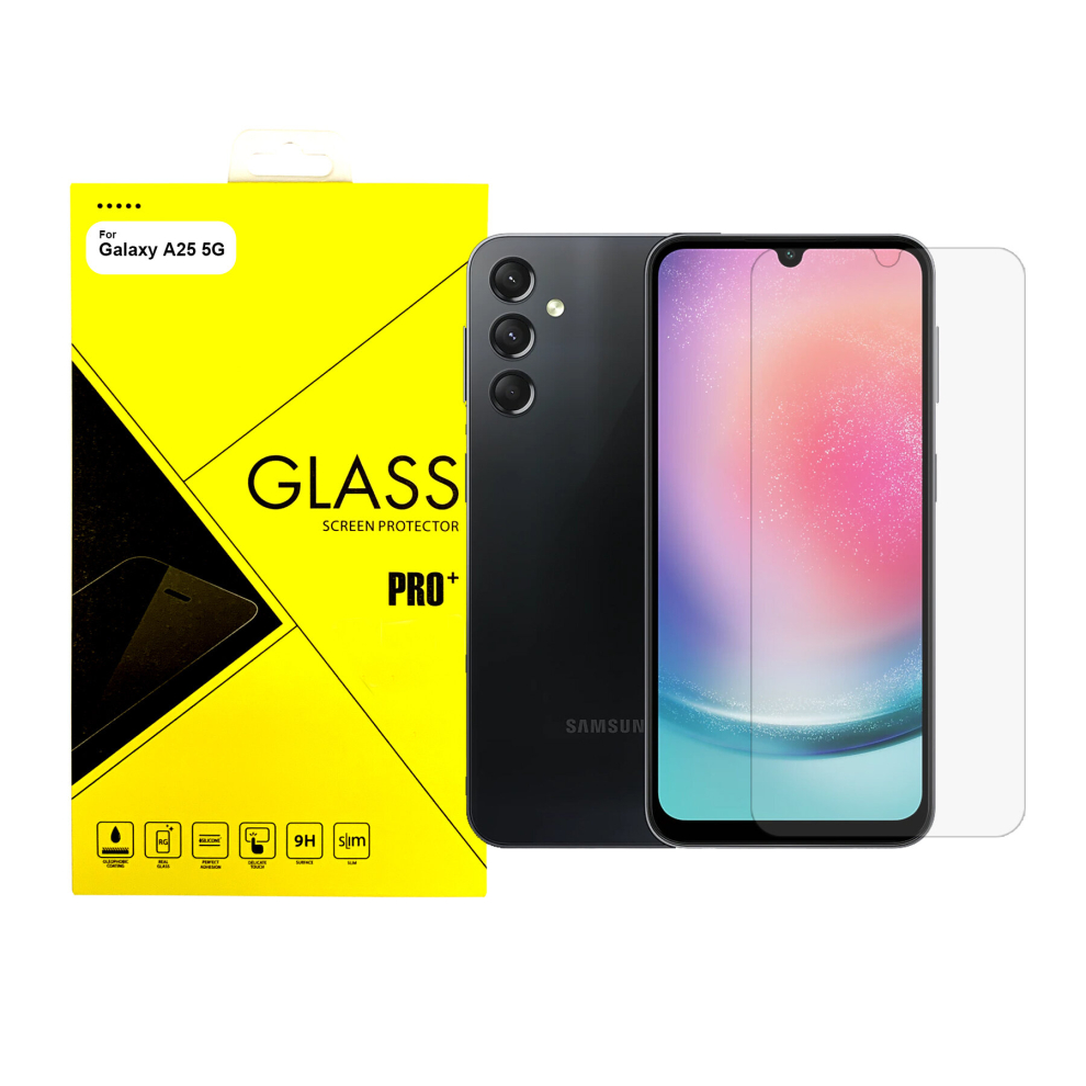 Gadget Mob 9H Tempered Glass Screen Protector For Samsung Galaxy A25 5G - Not Edge-To-Edge, Oleophobic, Scratch-Resistant, Easy Install 5060972627372