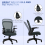 Vinsetto Vinsetto Mesh Office Chair, Computer Chair with Adjustable Armrest, Grey 4