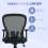 Vinsetto Vinsetto Mesh Office Chair, Computer Chair with Adjustable Armrest, Grey 5
