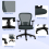 Vinsetto Vinsetto Mesh Office Chair, Computer Chair with Adjustable Armrest, Grey 7
