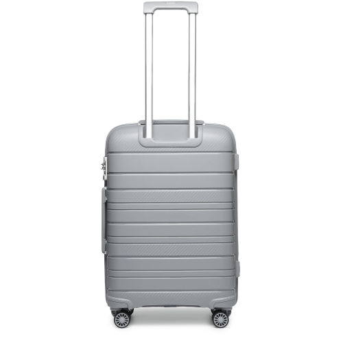 (Grey, 20 inch) 1, 2 Or 4 Piece Hard Shell PP Suitcase With TSA Lock 2