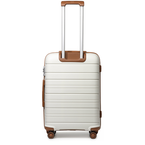 (Cream, 20 inch) 1, 2 Or 4 Piece Hard Shell PP Suitcase With TSA Lock 2