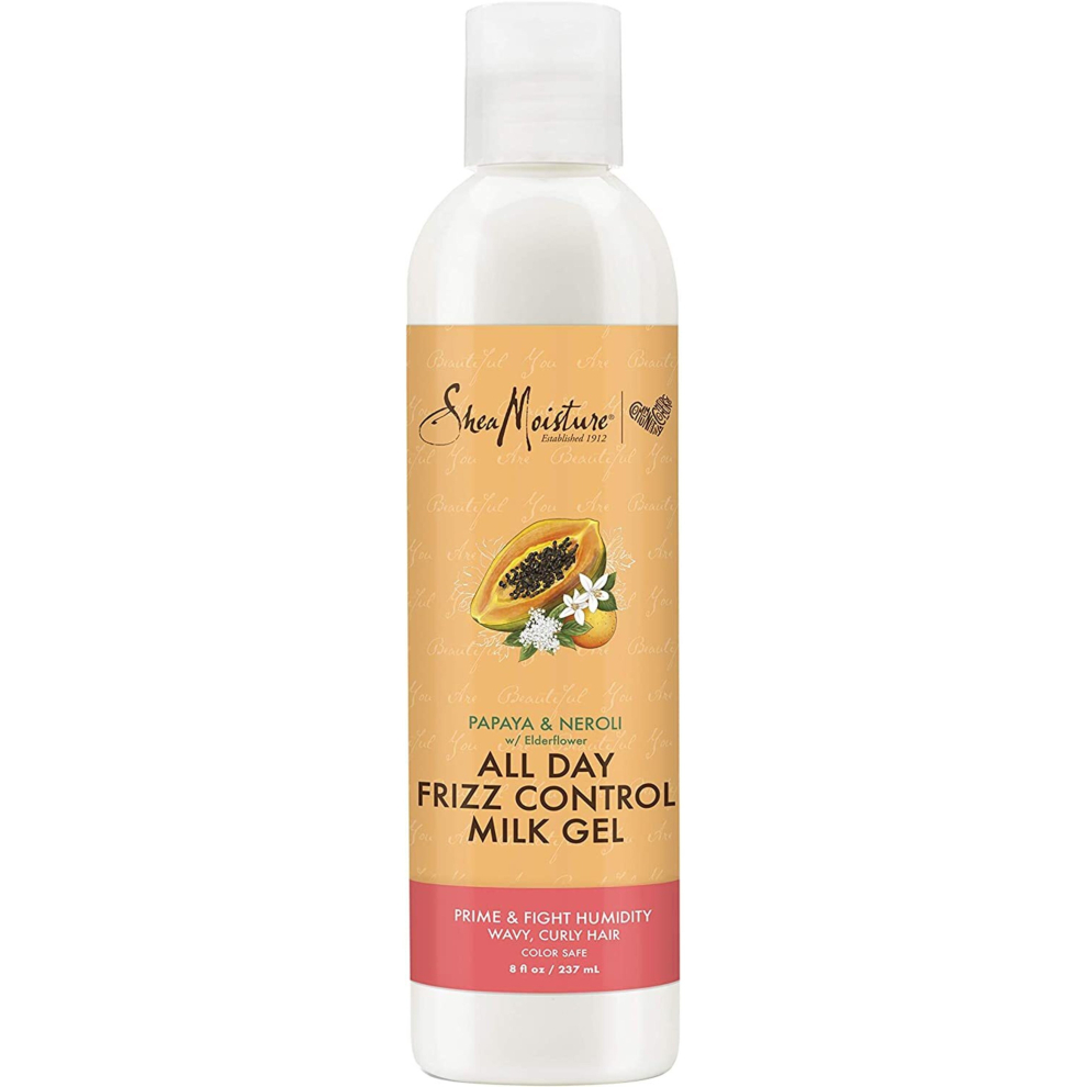 White Shea Moisture Milk Gel For Wavy Curly Hair Papaya And Neroli Parabenfree Curl Gel 237 Ml, 8 Fl Oz