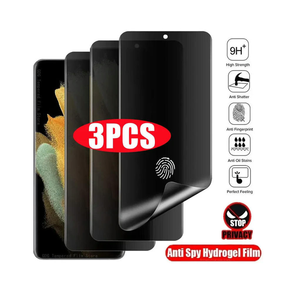 (Samsung Note20 Ultra, Anti-spy Hydrogel) 3Pcs Anti Spy Hydrogel Film for Samsung Galaxy S21 S20 S22 S23 Ultra Note 20 10 9 8 S10 S9 S8 Plus S10E Priv
