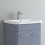 600mm Inset Bathroom Basin with Overflow Ceramic Mid-Edge Wash Basin 3