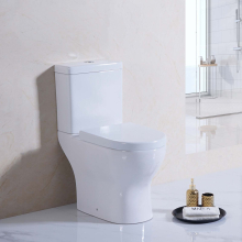 SR-Toil-018-C1: Close Coupled Toilet with UF Soft Close Seat - White Ceramic WC, 3/6L Dual Flush, Gloss Glaze Finish