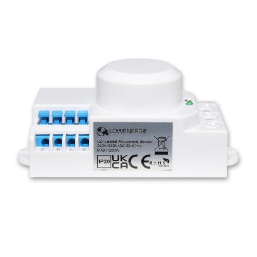 Lowenergie Lighting Microwave Sensor Switch Occupancy Detection Time Delay 1200w Adjustable 2