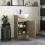 Bathroom Vanity Unit Basin Sink Single Tap Hole Freestanding 450mm Oak Effect 3
